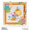 BUNDLE GIRL at the PUMPKIN PATCH rubber stamp